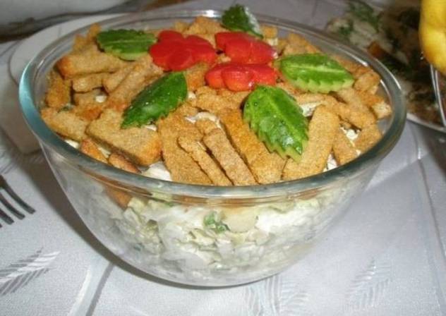 Новогодний куриный салат